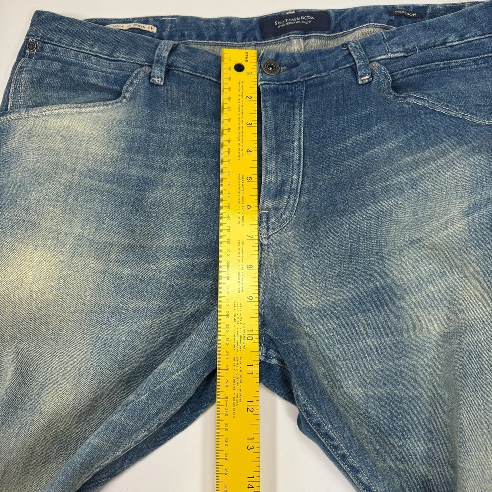 Scotch Soda Phaidon Jeans Mens 36x34 Tagged 34x34 Blue Button Fly Denim Wash - Picture 4 of 16